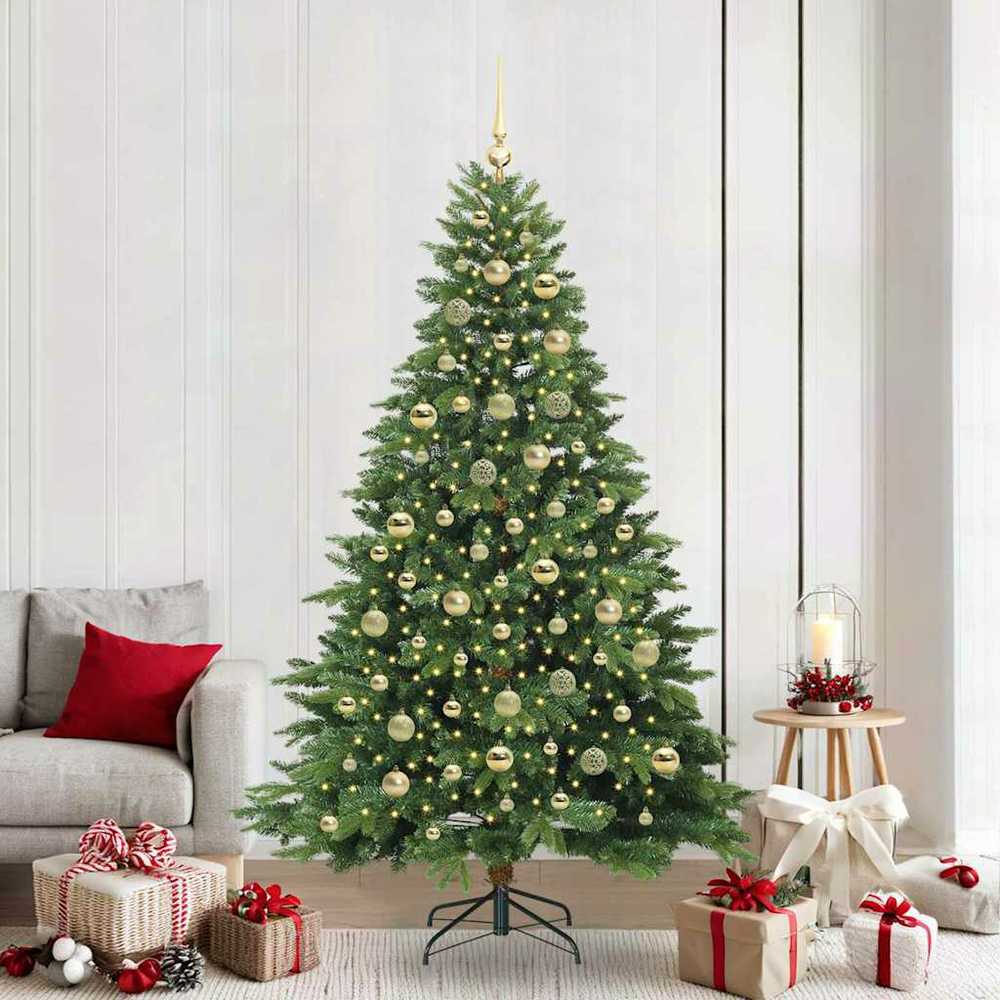 Dirbtinė Kalėdų eglutė su 300 LED Žalia 210 cm PE ir PVC