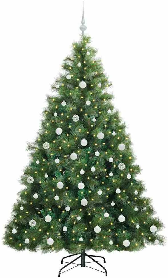 Dirbtinė Kalėdų eglutė su 300 LED Žalia 180 cm PE ir PVC