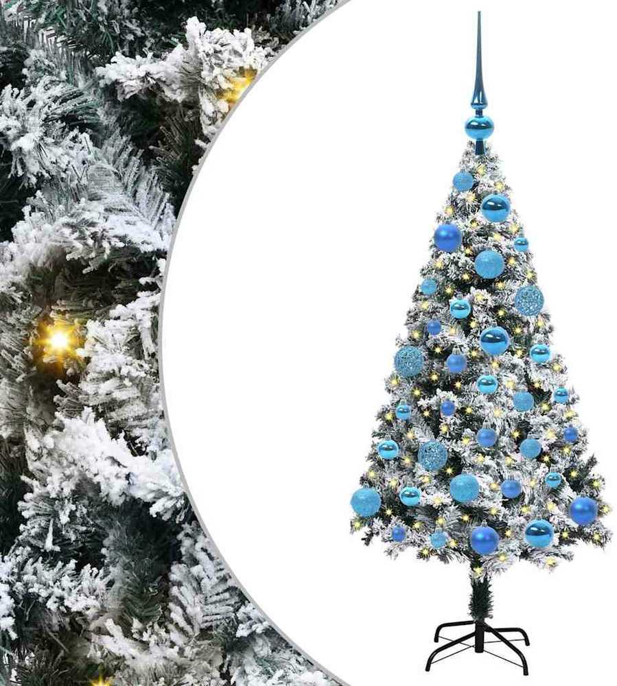Dirbtinė Kalėdų eglutė Balta 120 cm PVC ir Plienas ir Plastikas