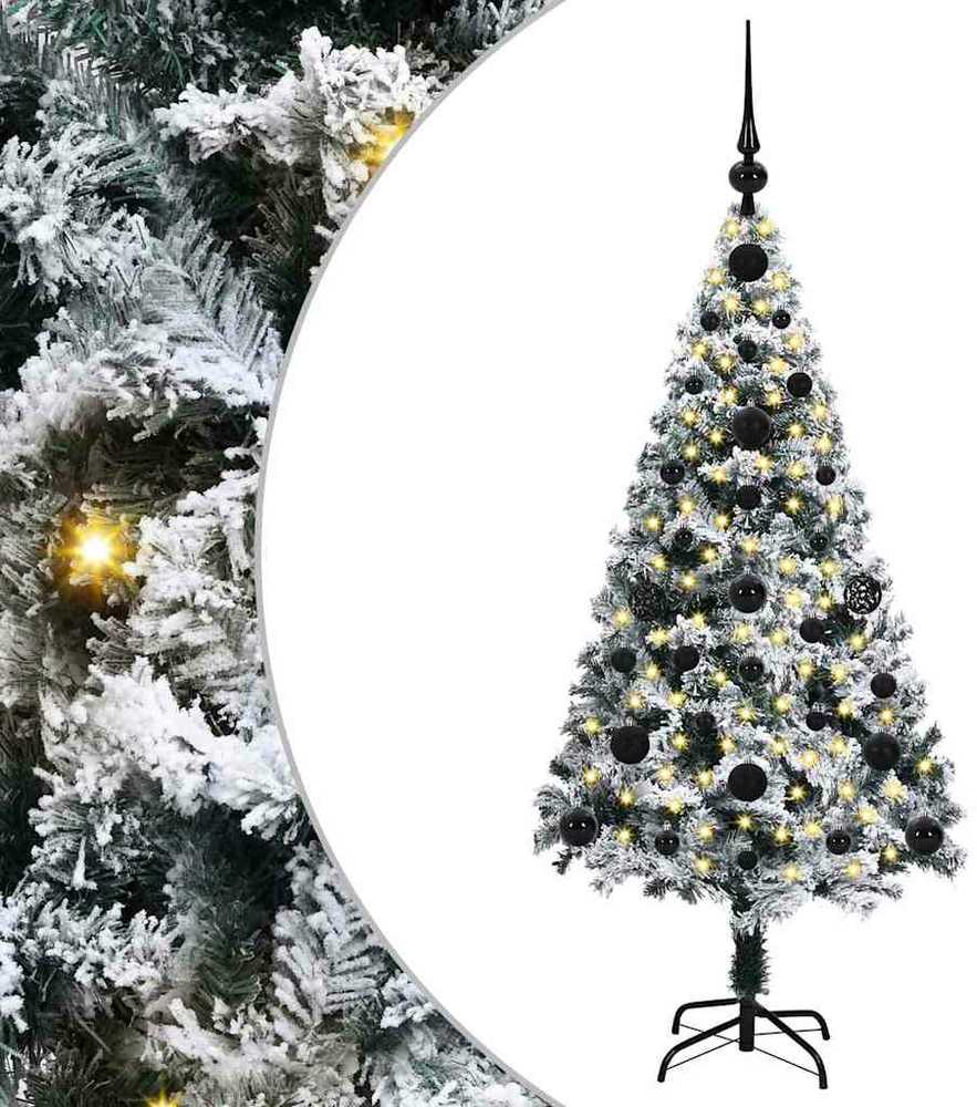 Dirbtinė Kalėdų eglutė Balta 120 cm PVC ir Plienas ir Plastikas