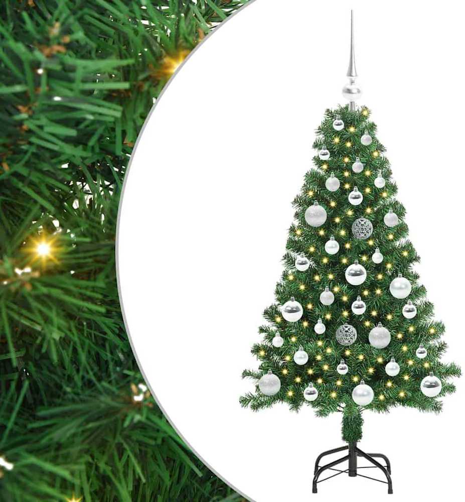 Dirbtinė Kalėdų eglutė Žalia 120 cm PVC ir Plienas ir Plastikas