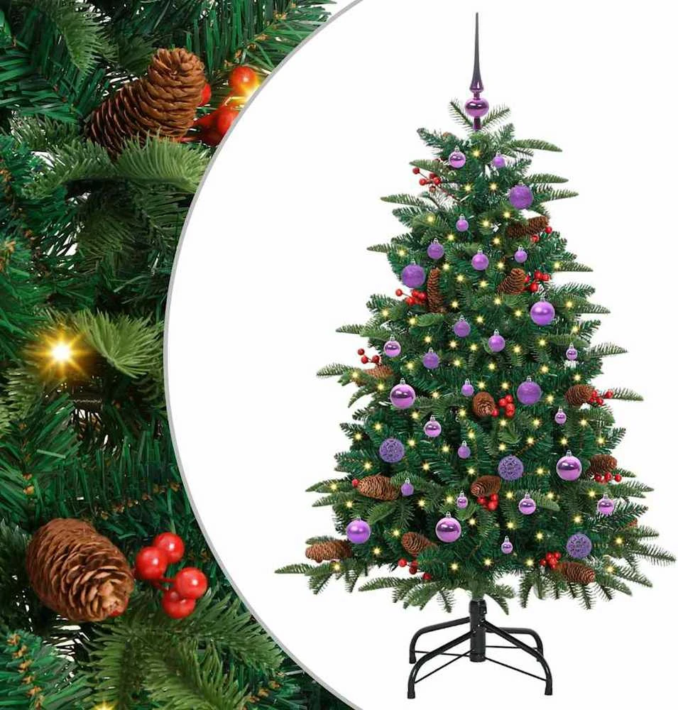 Dirbtinė Kalėdų eglutė Žalia 150 cm PVC ir Metalas ir Plastikas
