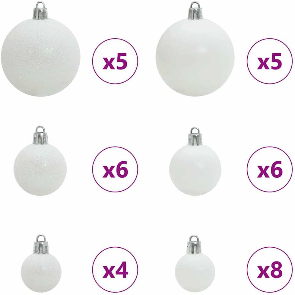 Dirbtinė Kalėdų eglutė Balta 150 cm PVC ir Plienas ir Plastikas