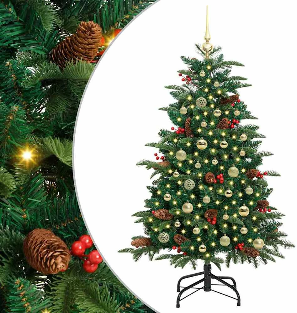 Dirbtinė Kalėdų eglutė Žalia 150 cm PVC ir Metalas ir Plastikas