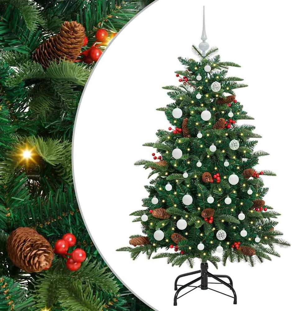 Dirbtinė Kalėdų eglutė Žalia 150 cm PVC ir Metalas ir Plastikas