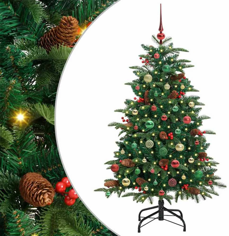 Dirbtinė Kalėdų eglutė Žalia 150 cm PVC ir Metalas ir Plastikas