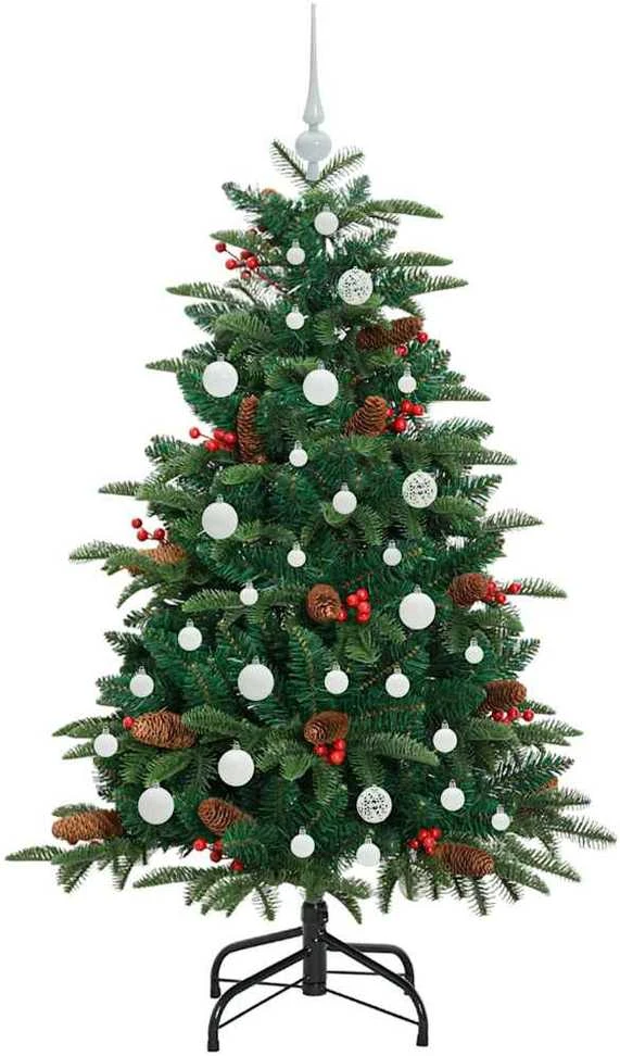 Dirbtinė Kalėdų eglutė Žalia 150 cm PVC ir Metalas ir Plastikas