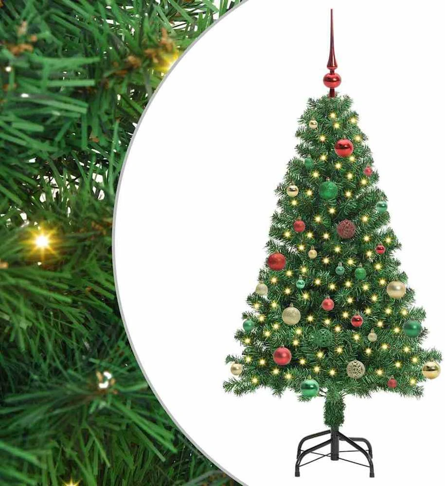 Dirbtinė Kalėdų eglutė Žalia 150 cm PVC ir Plienas ir Plastikas