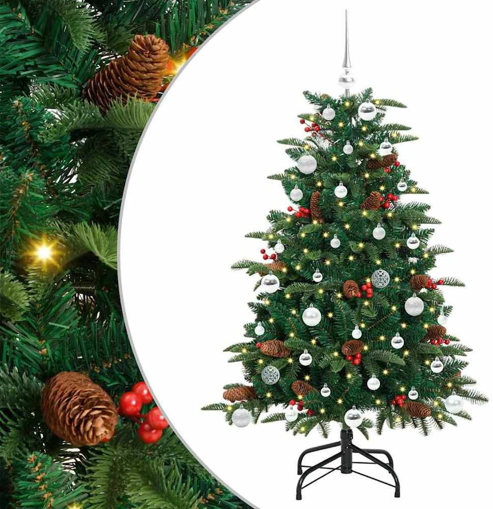 Dirbtinė Kalėdų eglutė Žalia 150 cm PVC ir Metalas ir Plastikas