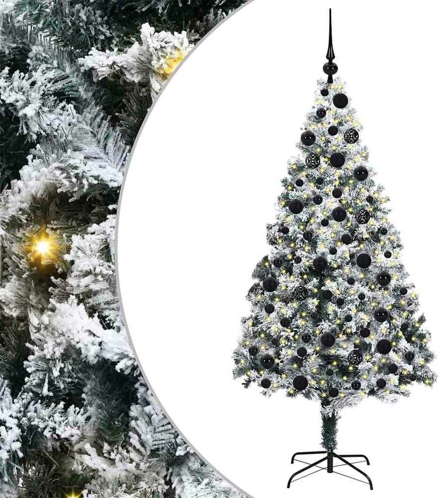 Dirbtinė Kalėdų eglutė Balta 180 cm PVC ir Plienas ir Plastikas