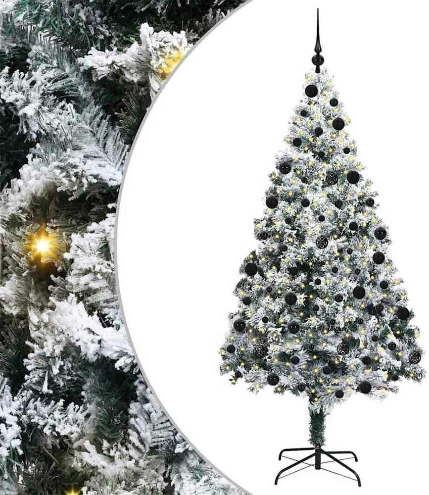 Dirbtinė Kalėdų eglutė Balta 210 cm PVC ir Plienas ir Plastikas