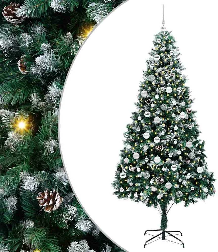 Dirbtinė Kalėdų eglutė Žalia 210 cm PVC ir Plienas ir Plastikas