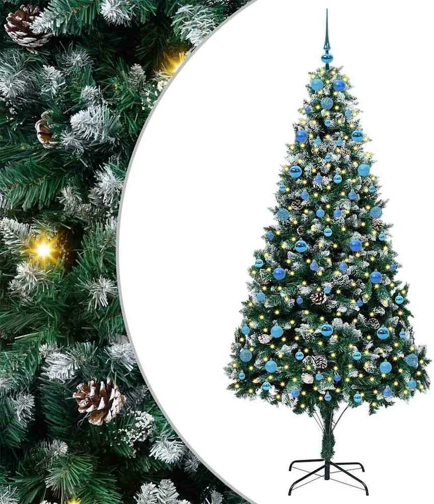 Dirbtinė Kalėdų eglutė Žalia 210 cm PVC ir Plienas ir Plastikas