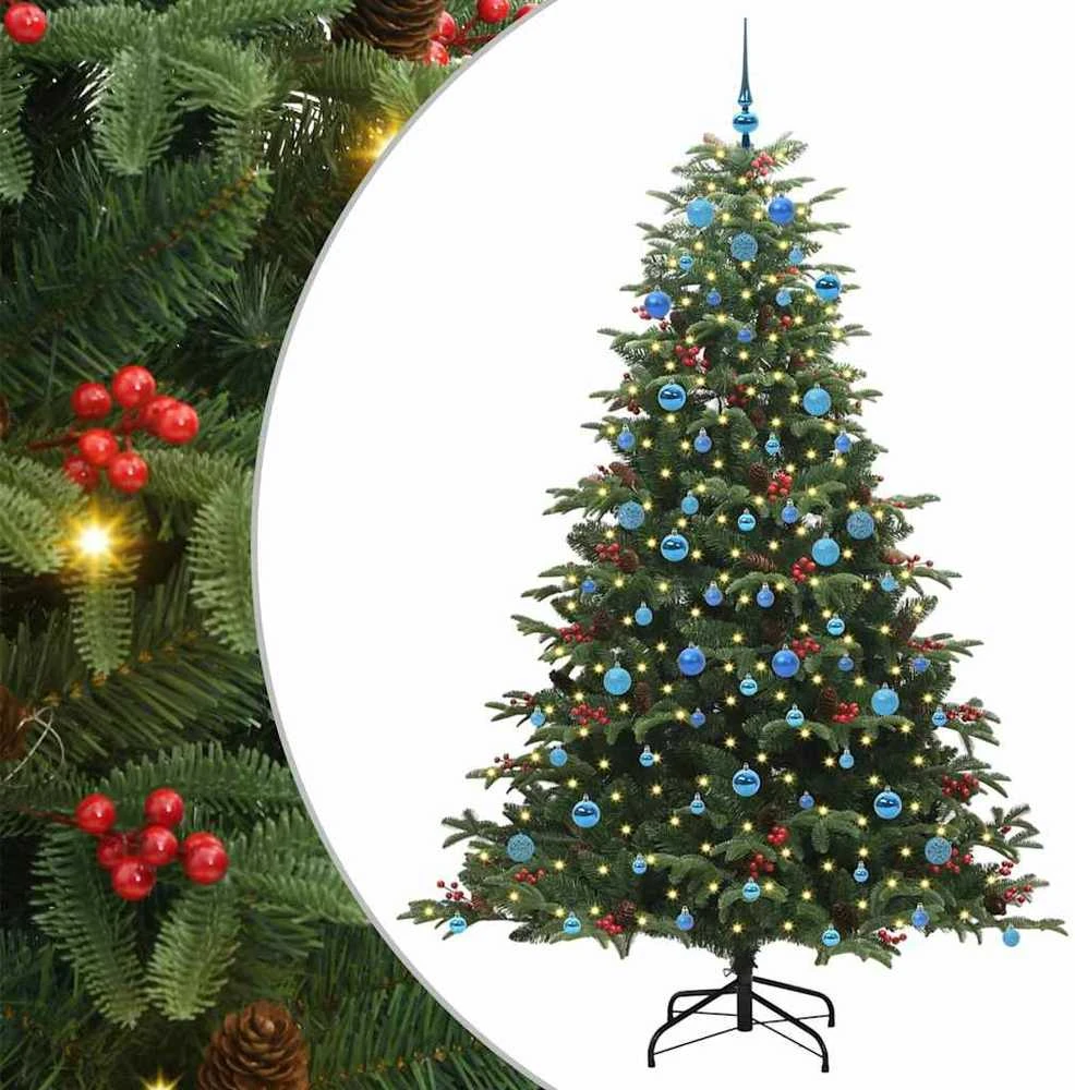 Dirbtinė Kalėdų eglutė Žalia 210 cm PVC ir Metalas ir Plastikas