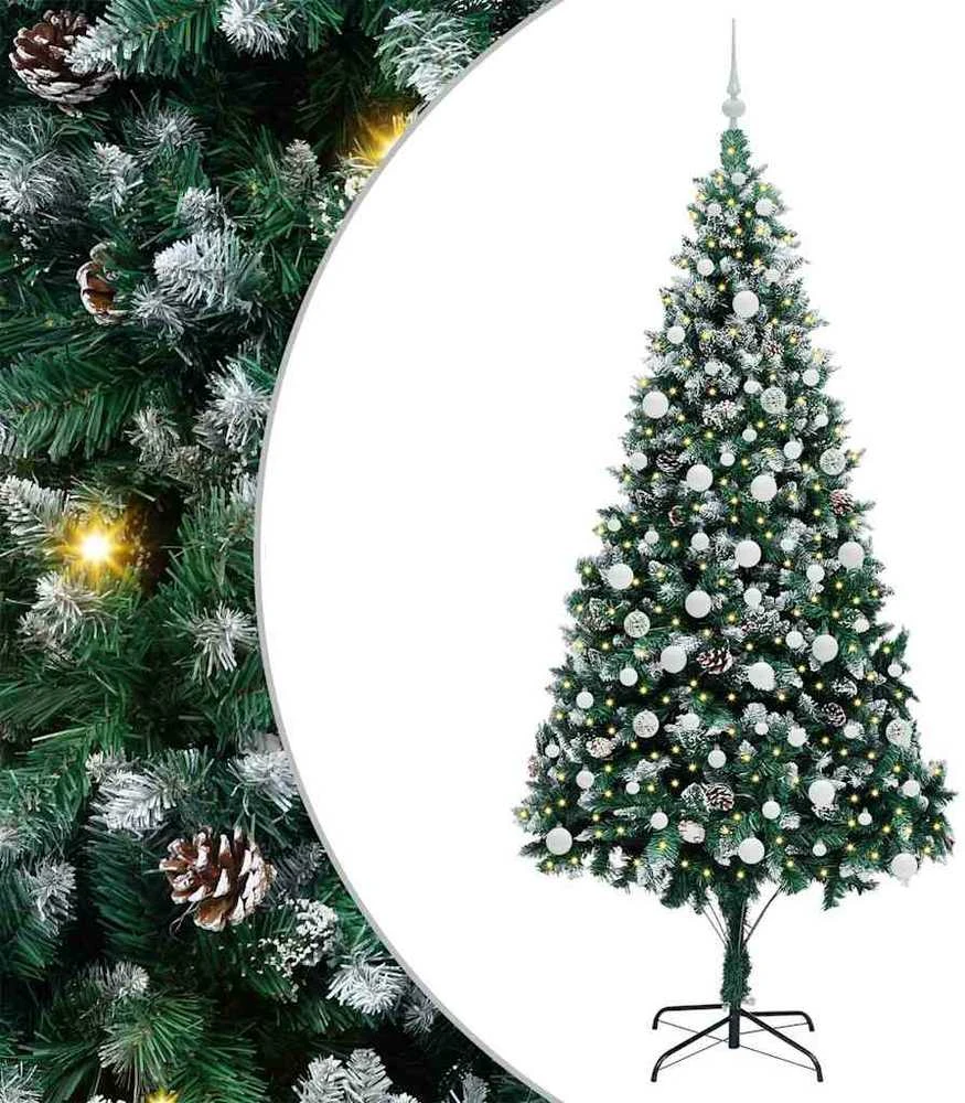 Dirbtinė Kalėdų eglutė Žalia 210 cm PVC ir Plienas ir Plastikas