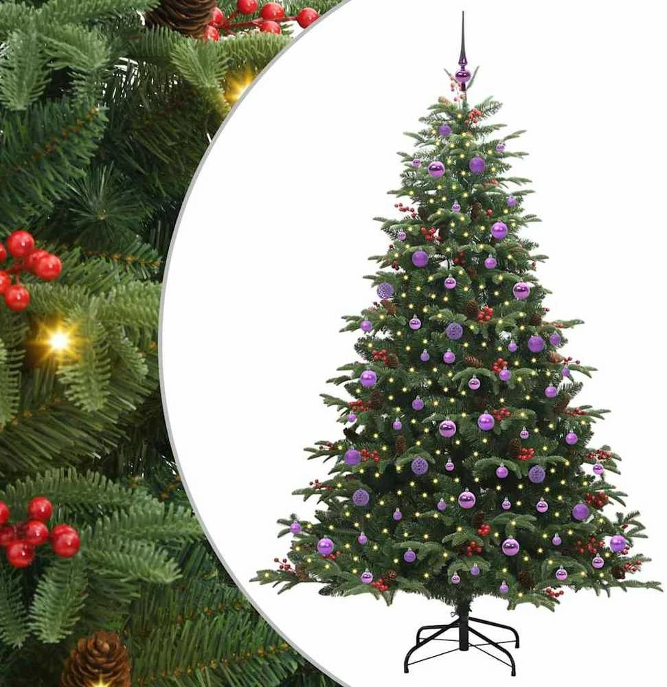 Dirbtinė Kalėdų eglutė Žalia 210 cm PVC ir Metalas ir Plastikas