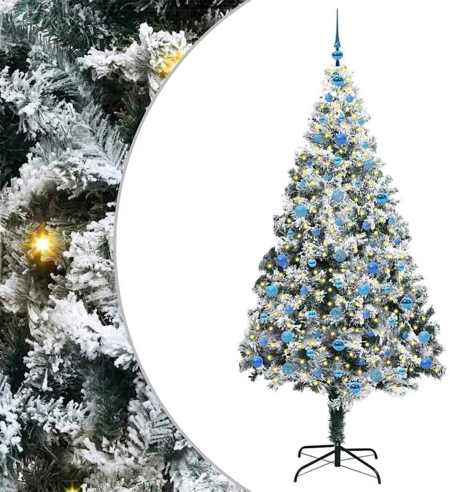 Dirbtinė Kalėdų eglutė Balta 210 cm PVC ir Plienas ir Plastikas