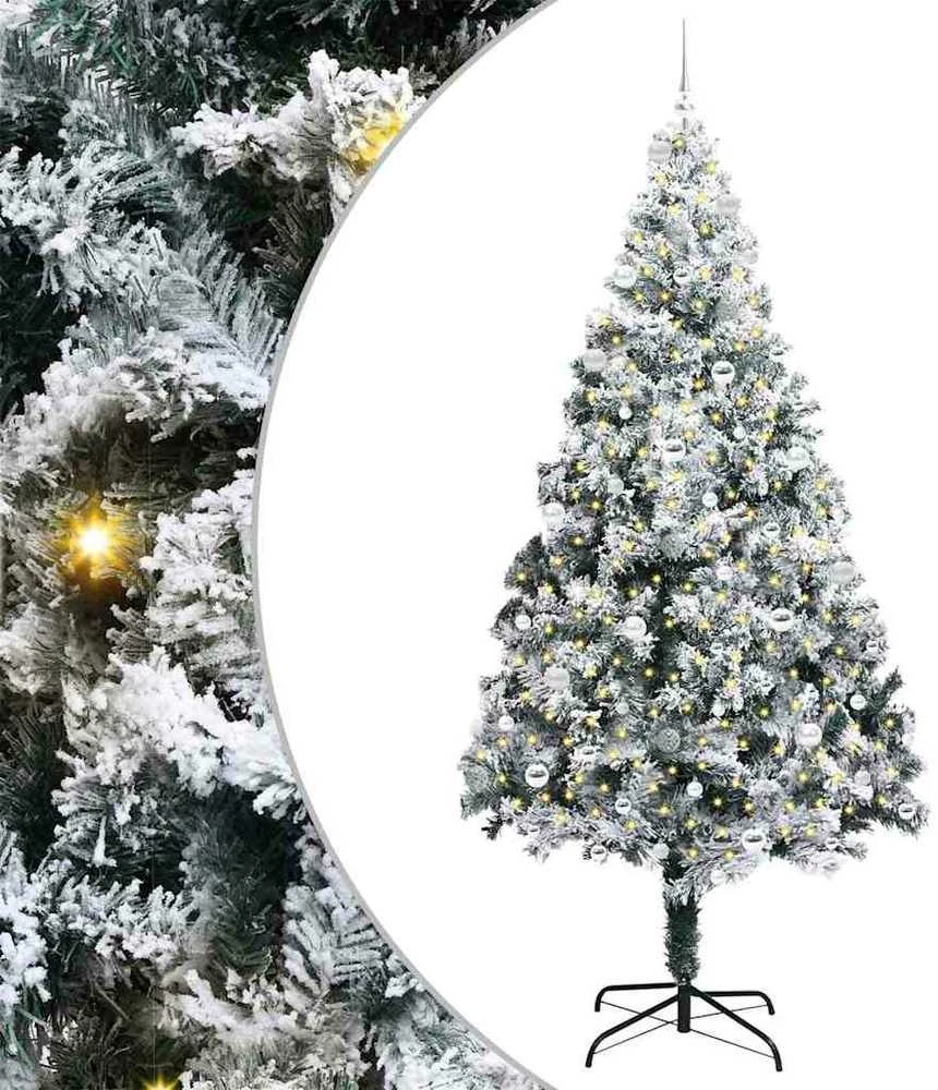Dirbtinė Kalėdų eglutė Balta 240 cm PVC ir Plienas ir Plastikas