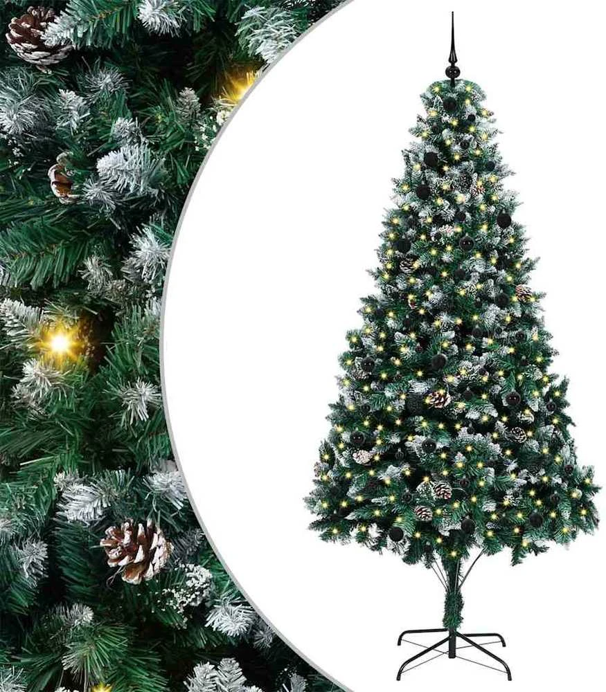 Dirbtinė Kalėdų eglutė Žalia 240 cm PVC ir Plienas ir Plastikas