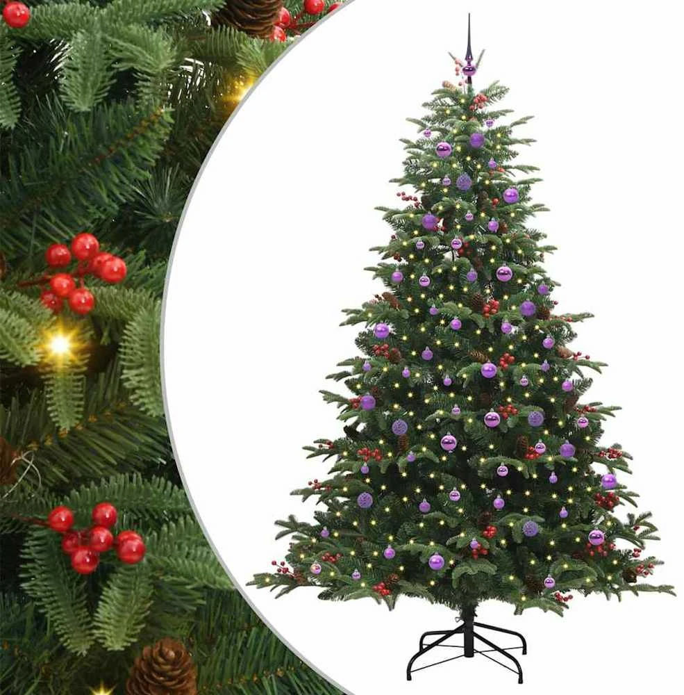 Dirbtinė Kalėdų eglutė Žalia 240 cm PVC ir Metalas ir Plastikas