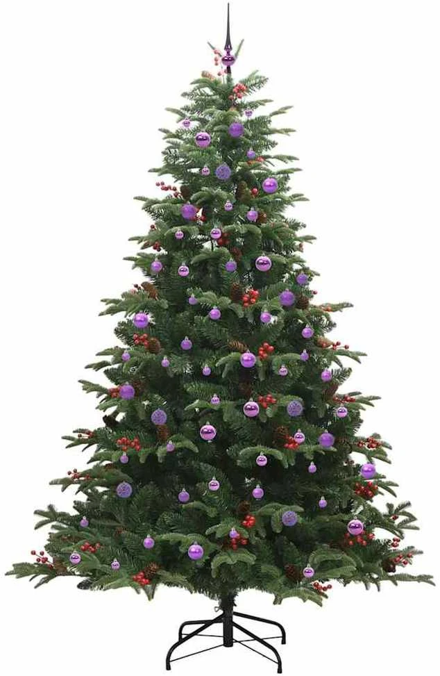 Dirbtinė Kalėdų eglutė Žalia 240 cm PVC ir Metalas ir Plastikas