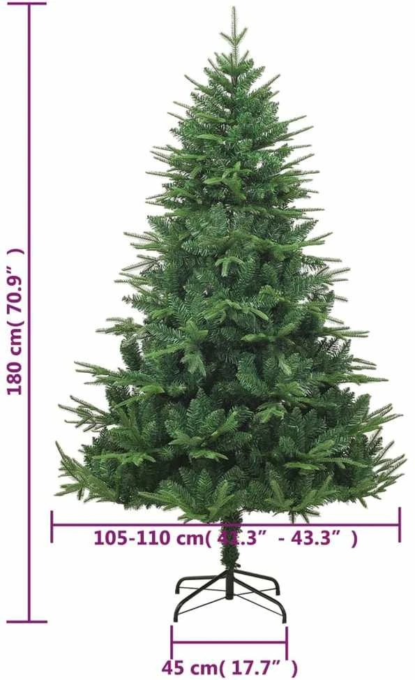 Dirbtinė Kalėdų eglutė, žalios spalvos, 180cm, PVC ir PE
