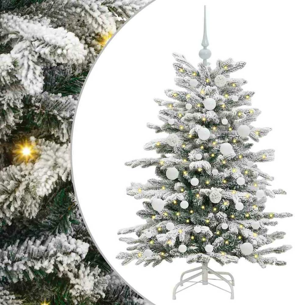 Dirbtinė Sulankstoma Kalėdų Eglutė Balta 120 cm PE ir PVC