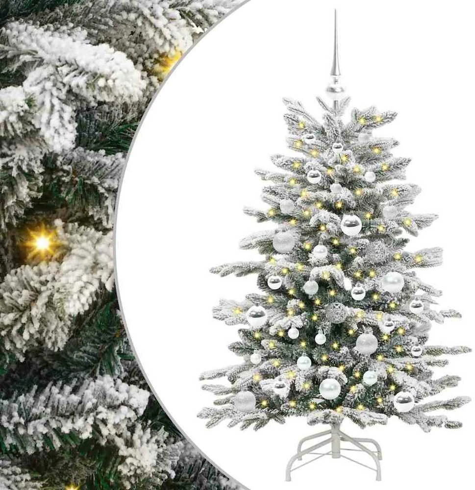 Dirbtinė Sulankstoma Kalėdų Eglutė Balta 120 cm PE ir PVC