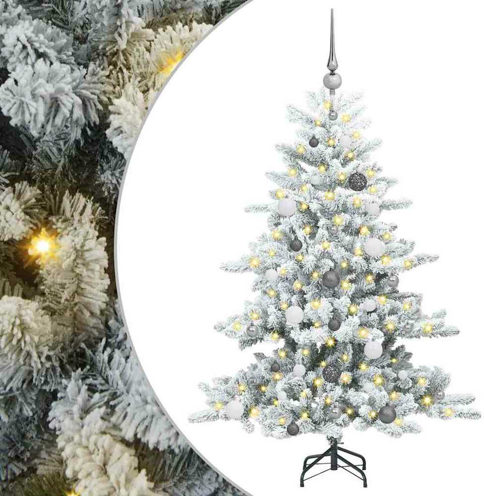 Dirbtinė Sulankstoma Kalėdų Eglutė Balta 150 cm PVC ir Plienas
