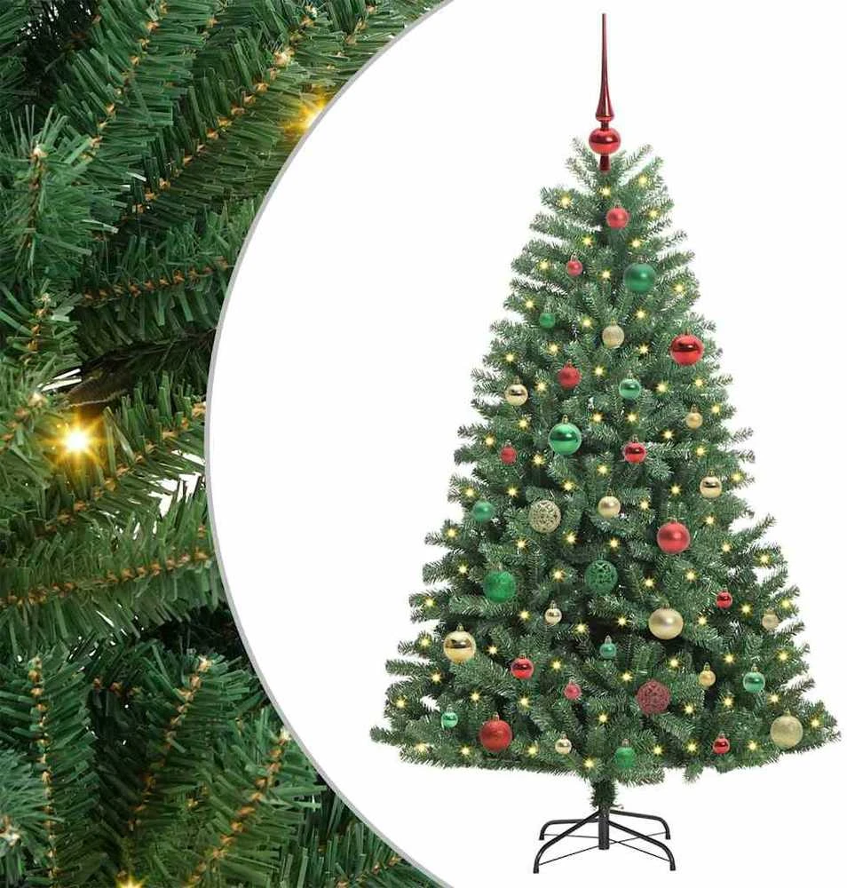 Dirbtinė Sulankstoma Kalėdų Eglutė Žalia 150 cm PVC ir metalas