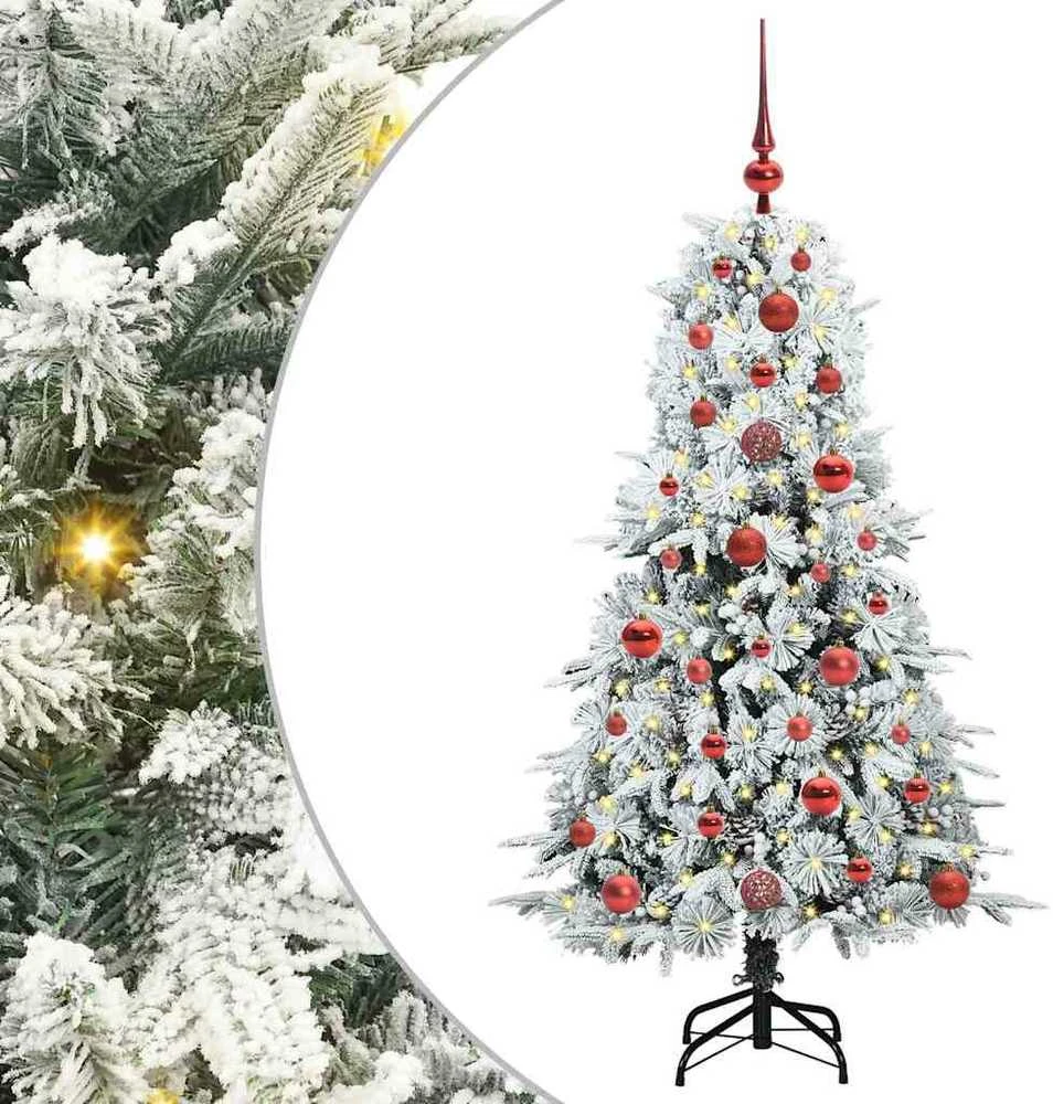 Dirbtinė Sulankstoma Kalėdų Eglutė Balta 120 cm PE ir PVC