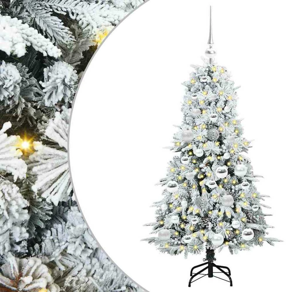 Dirbtinė Sulankstoma Kalėdų Eglutė Balta 120 cm PE ir PVC