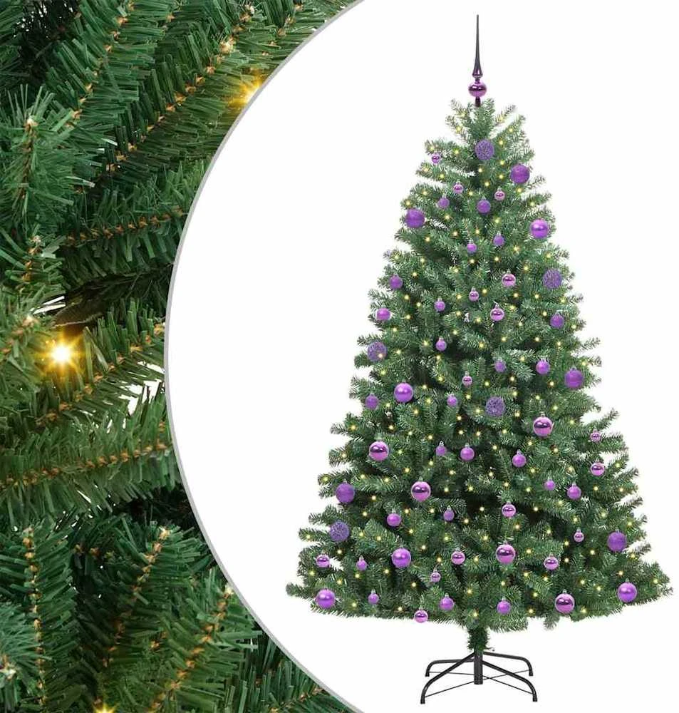 Dirbtinė Sulankstoma Kalėdų Eglutė Žalia 210 cm PVC ir metalas