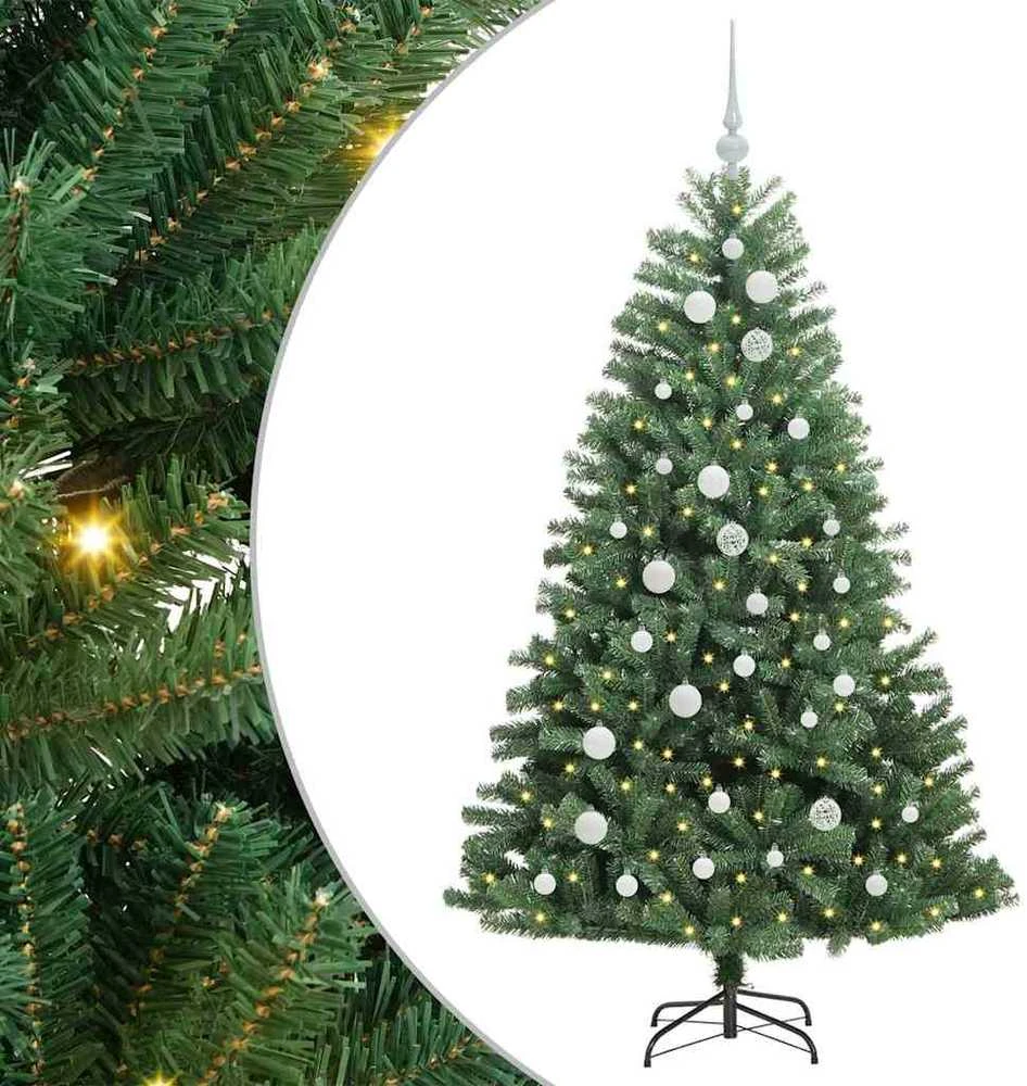 Dirbtinė Sulankstoma Kalėdų Eglutė Žalia 150 cm PVC ir metalas