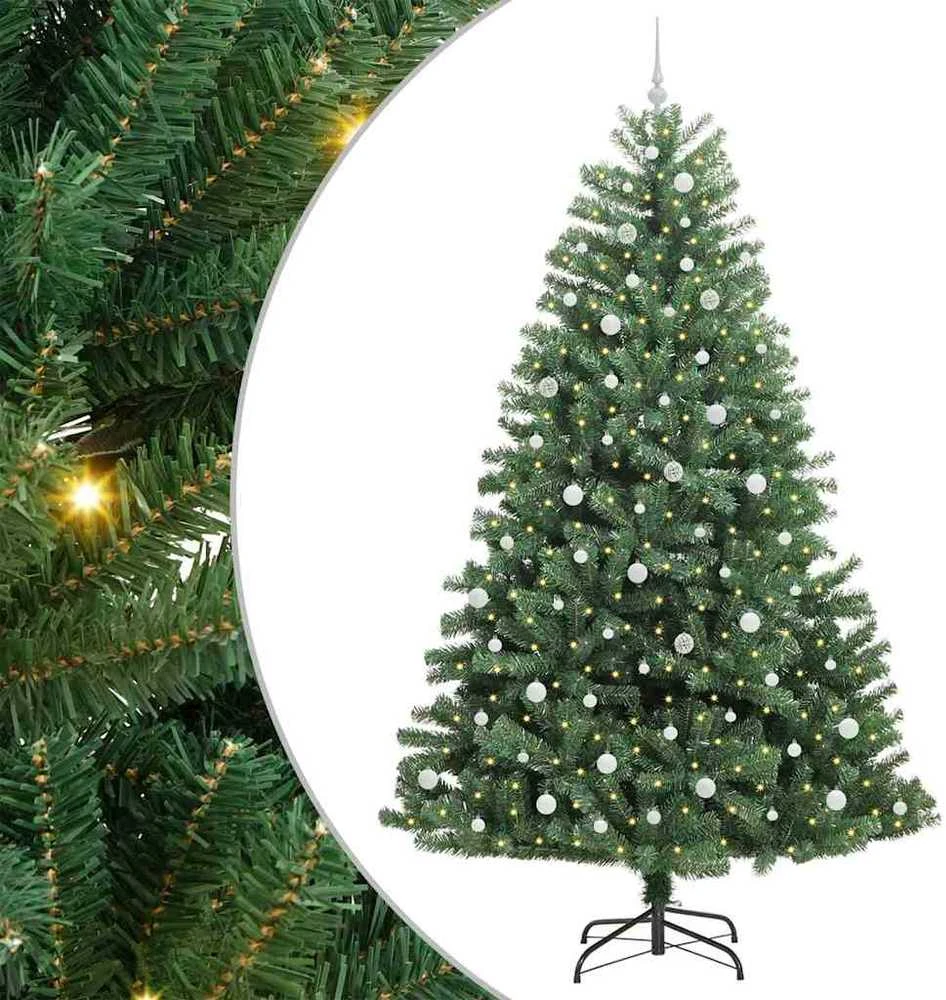 Dirbtinė Sulankstoma Kalėdų Eglutė Žalia 240 cm PVC ir metalas