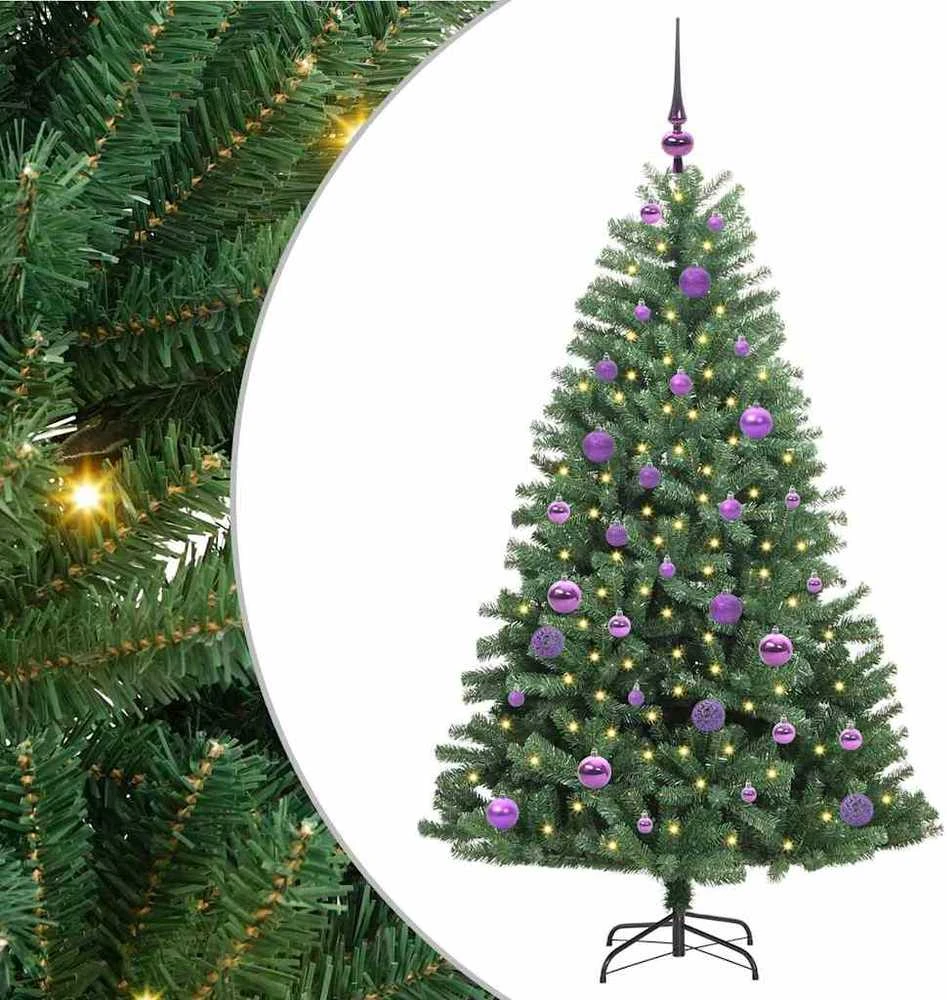 Dirbtinė Sulankstoma Kalėdų Eglutė Žalia 150 cm PVC ir metalas
