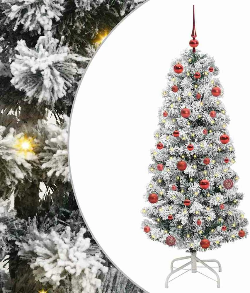 Dirbtinė Sulankstoma Kalėdų Eglutė Žalia ir balta 150 cm