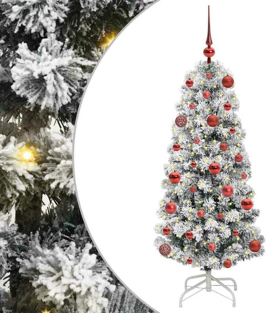 Dirbtinė Sulankstoma Kalėdų Eglutė Žalia ir balta 120 cm