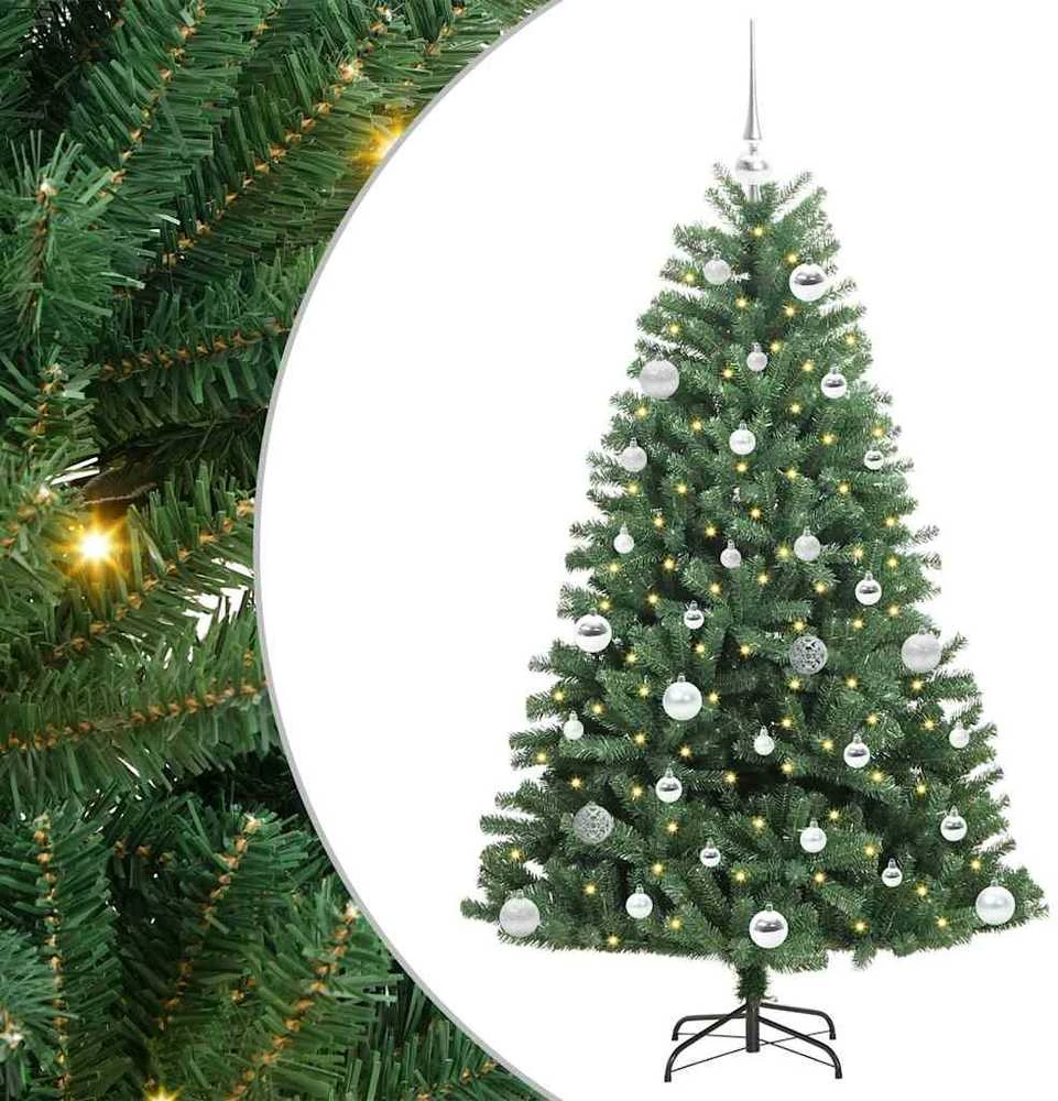Dirbtinė Sulankstoma Kalėdų Eglutė Žalia 150 cm PVC ir metalas