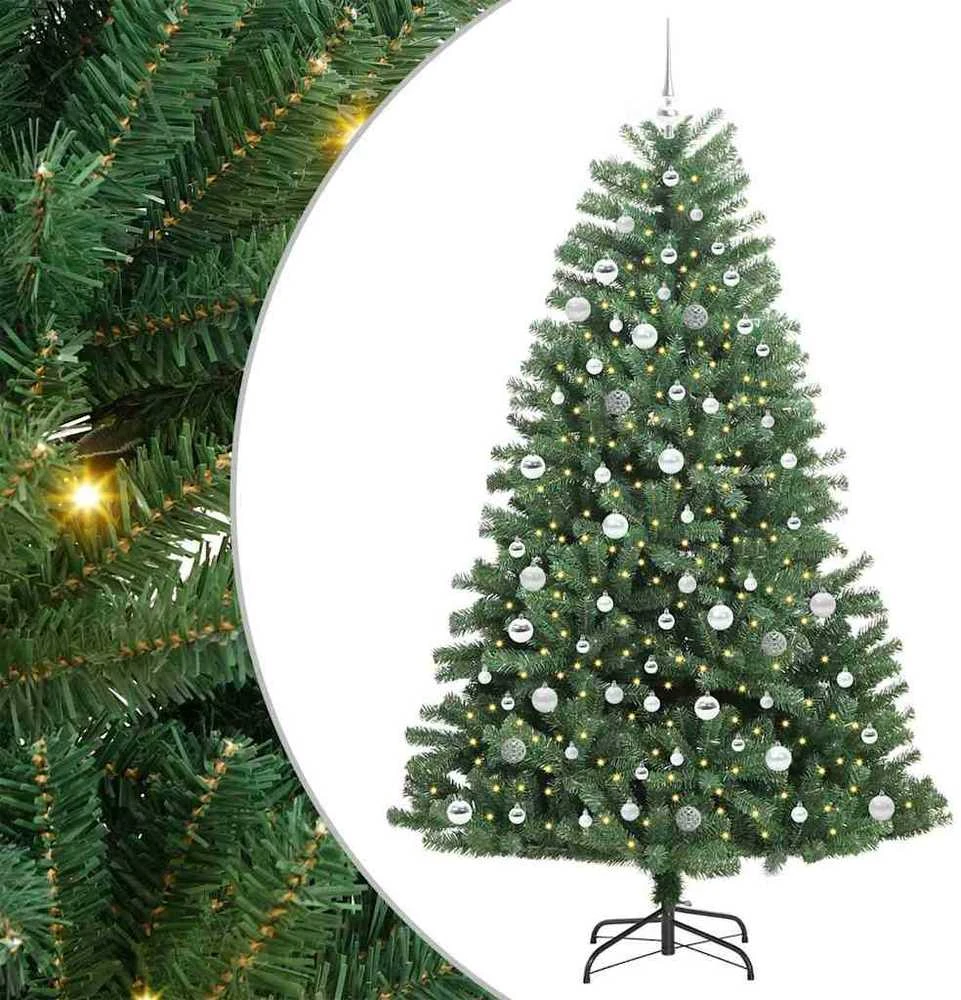 Dirbtinė Sulankstoma Kalėdų Eglutė Žalia 210 cm PVC ir metalas