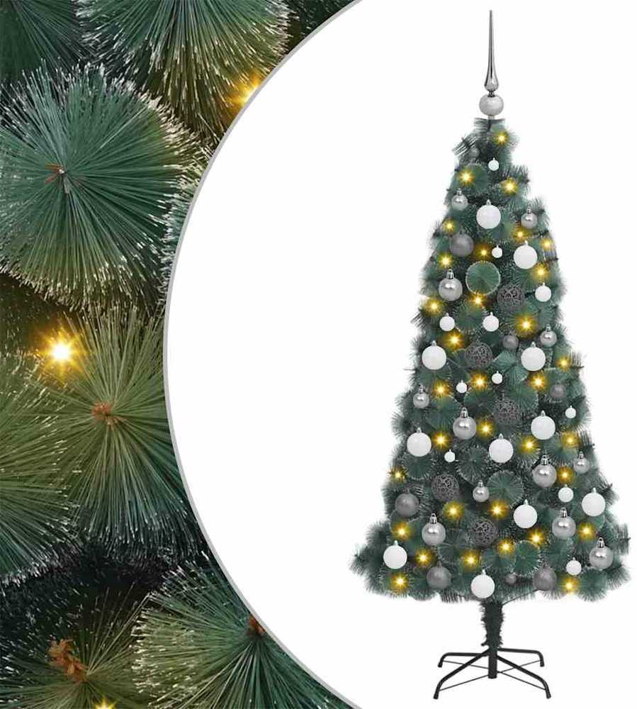 Dirbtinis Apšviestas Kalėdų Medis su Rutuliukų Rinkiniu 150 cm