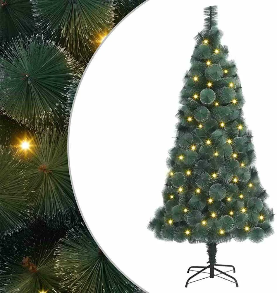 Dirbtinis išanksto apšviestas Kalėdų medis Žalia 180 cm PET