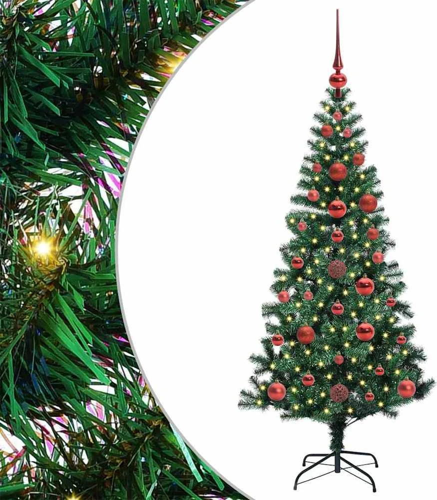 Dirbtinis prieššventinis eglutė su šviesomis Žalia 120 cm