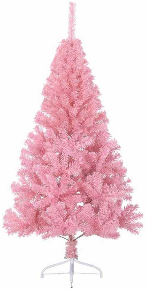 Dirbtinis prieššventinis eglutė su šviesomis Rožinė 120 cm PVC
