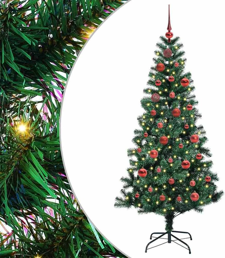 Dirbtinis prieššventinis eglutė su šviesomis Žalia 150 cm