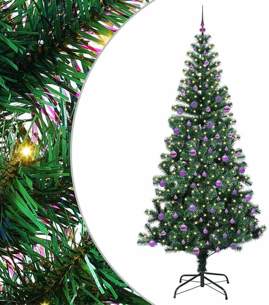 Dirbtinis prieššventinis eglutė su šviesomis Žalia 240 cm