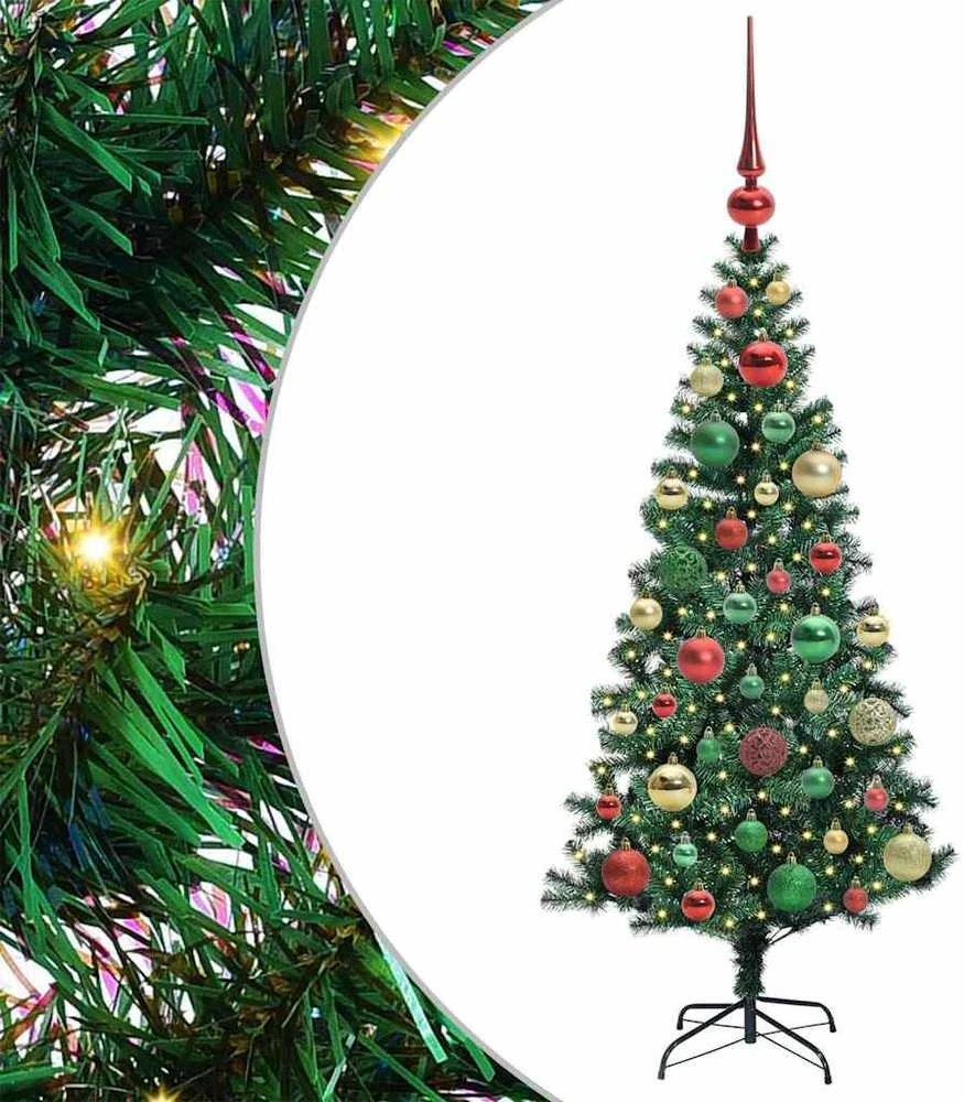 Dirbtinis prieššventinis eglutė su šviesomis Žalia 120 cm