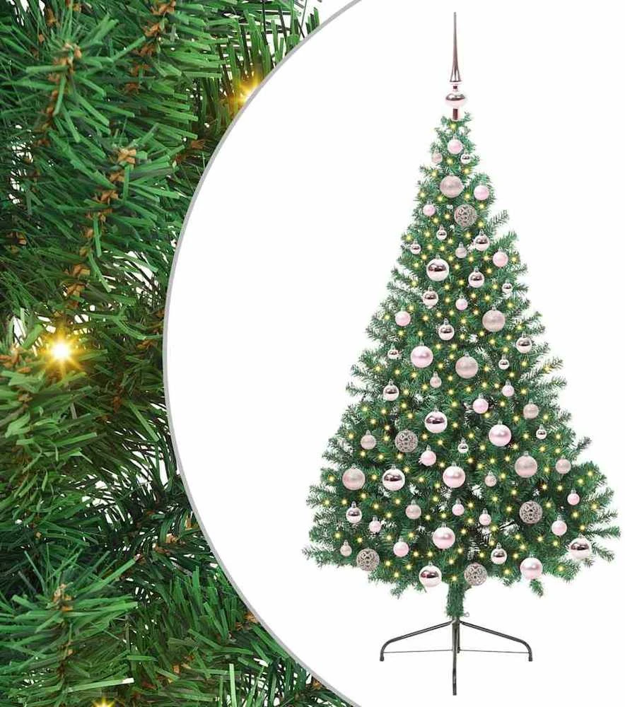 Dirbtinis prieššventinis eglutė su šviesomis Žalia 180 cm PVC