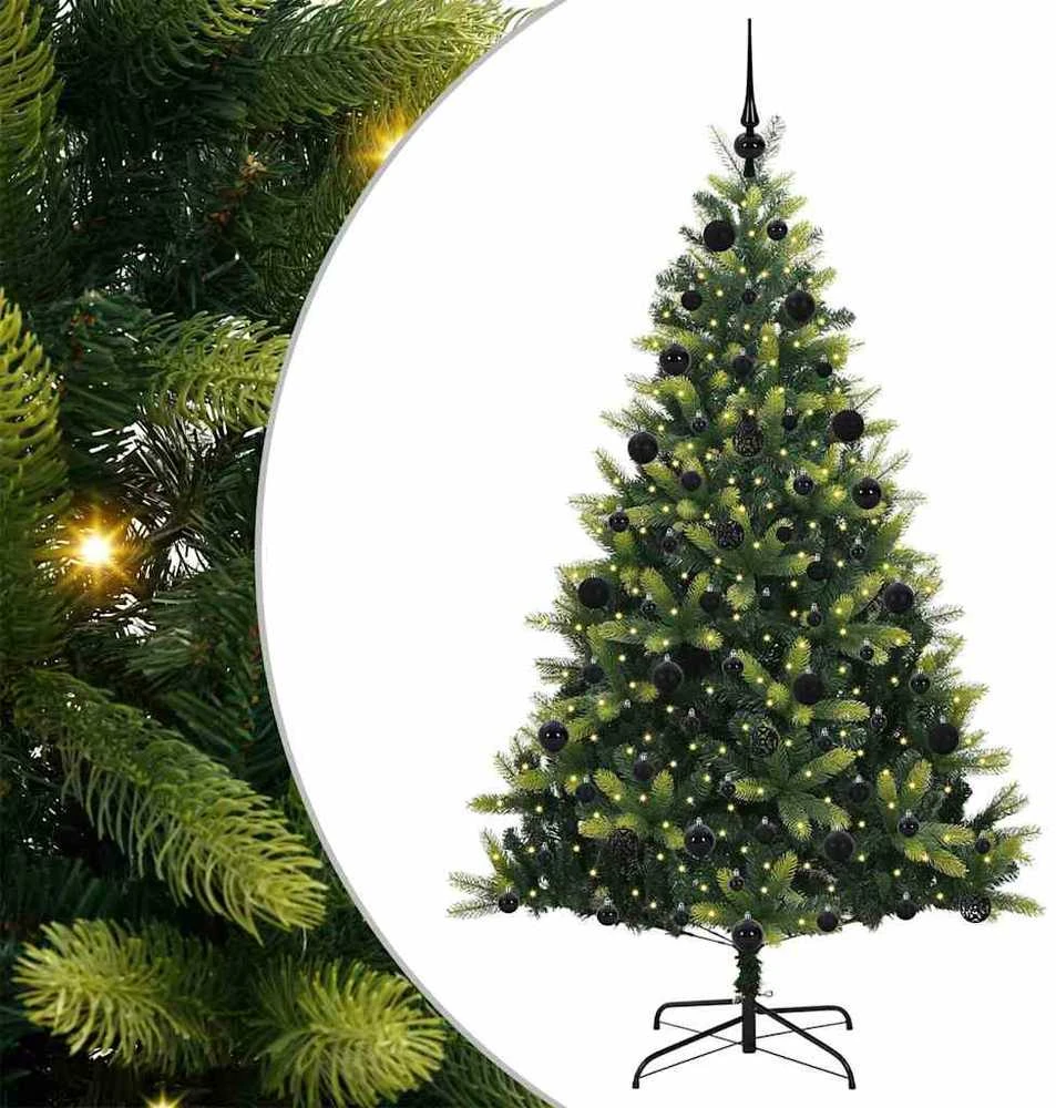 Dirbtinis sulankstomas Kalėdų medis su 300 LED Žalia 210 cm