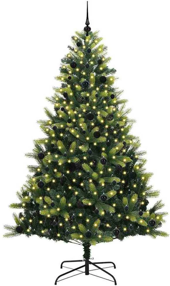 Dirbtinis sulankstomas Kalėdų medis su 300 LED Žalia 240 cm